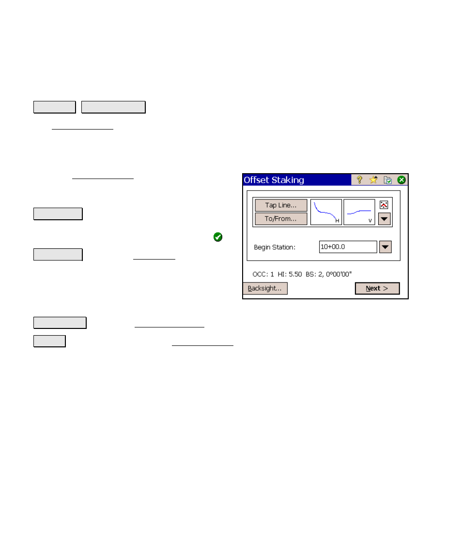 Offset staking | Spectra Precision Survey Pro v4.6 Ranger Reference Manual User Manual | Page 298 / 480