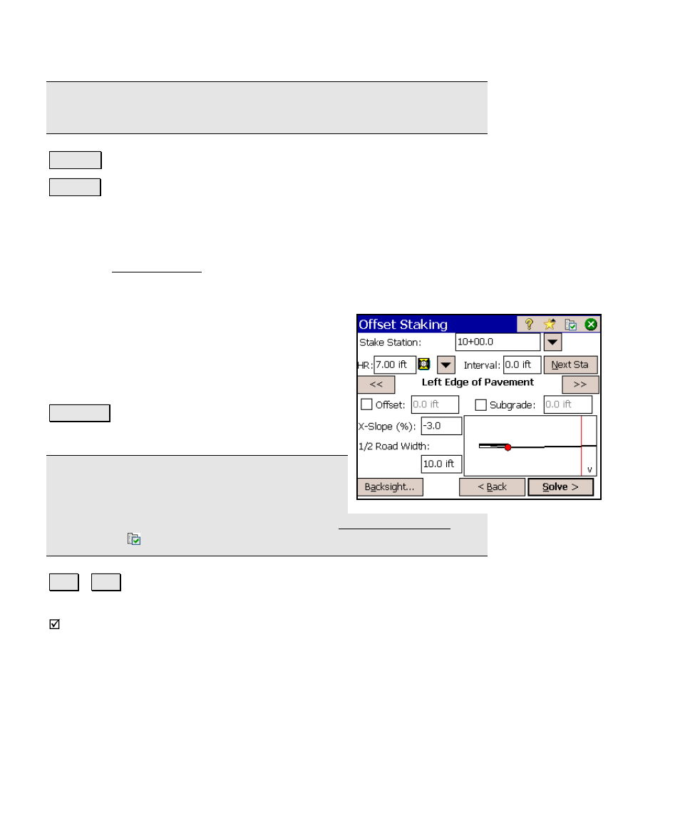 Offset staking – screen three | Spectra Precision Survey Pro v4.6 Ranger Reference Manual User Manual | Page 300 / 480