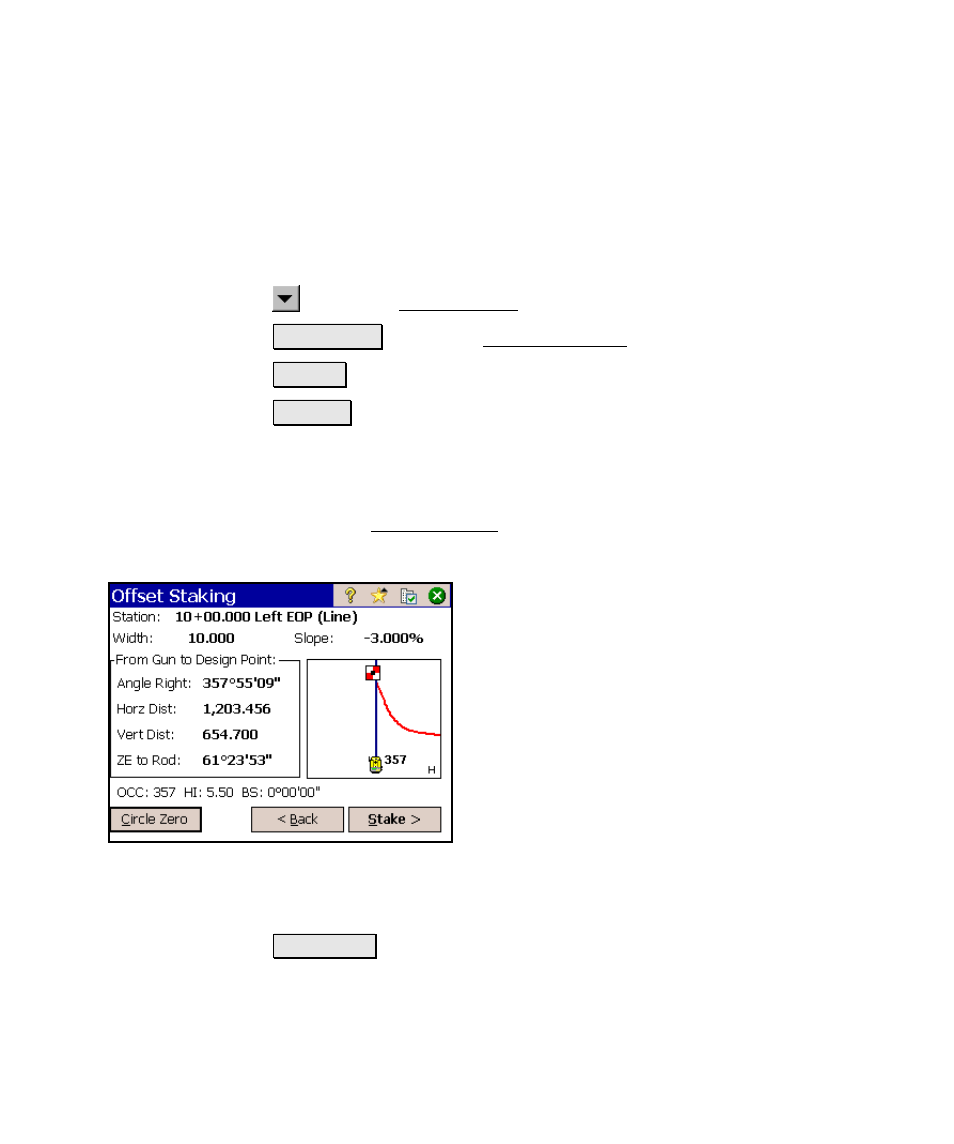 Offset staking – screen four | Spectra Precision Survey Pro v4.6 Ranger Reference Manual User Manual | Page 301 / 480