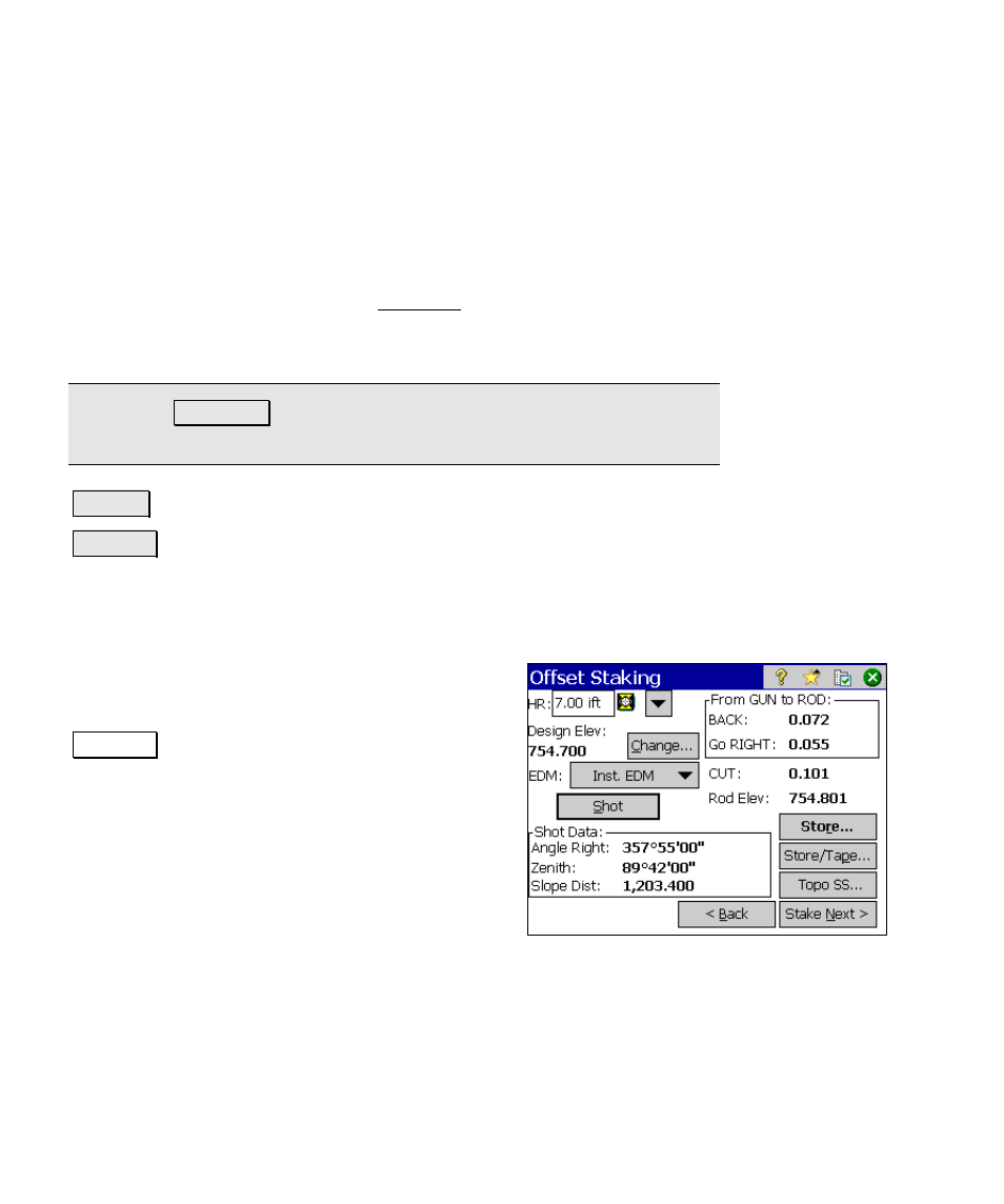 Offset staking – screen five | Spectra Precision Survey Pro v4.6 Ranger Reference Manual User Manual | Page 302 / 480