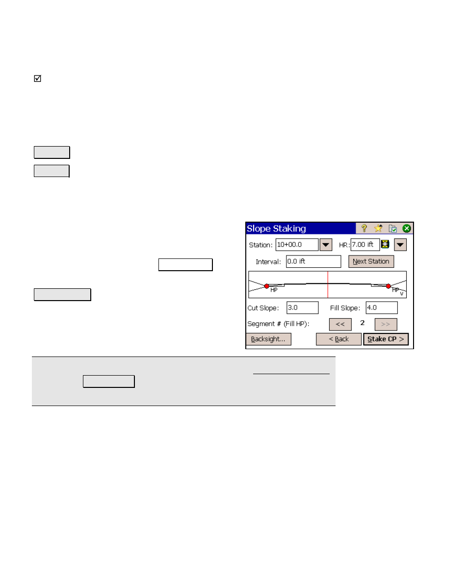 Slope staking – screen three | Spectra Precision Survey Pro v4.6 Ranger Reference Manual User Manual | Page 306 / 480