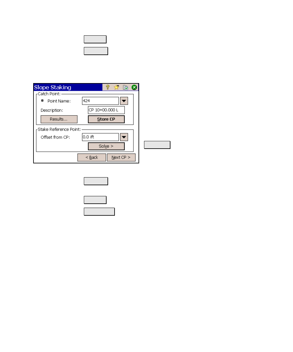 Slope staking – screen five | Spectra Precision Survey Pro v4.6 Ranger Reference Manual User Manual | Page 309 / 480