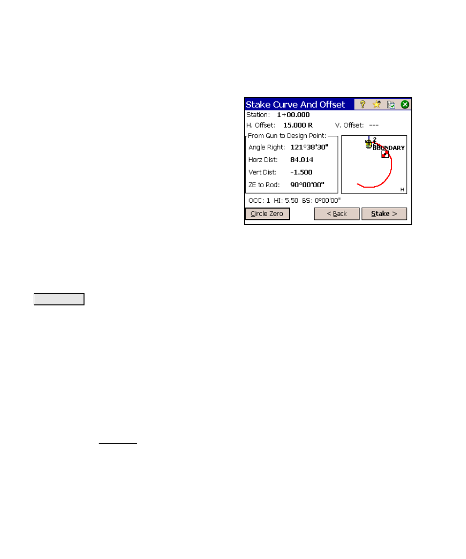 Curve and offset – screen three | Spectra Precision Survey Pro v4.6 Ranger Reference Manual User Manual | Page 320 / 480