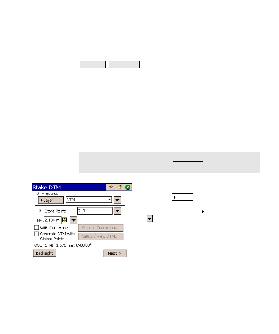 Stake dtm | Spectra Precision Survey Pro v4.6 Ranger Reference Manual User Manual | Page 331 / 480