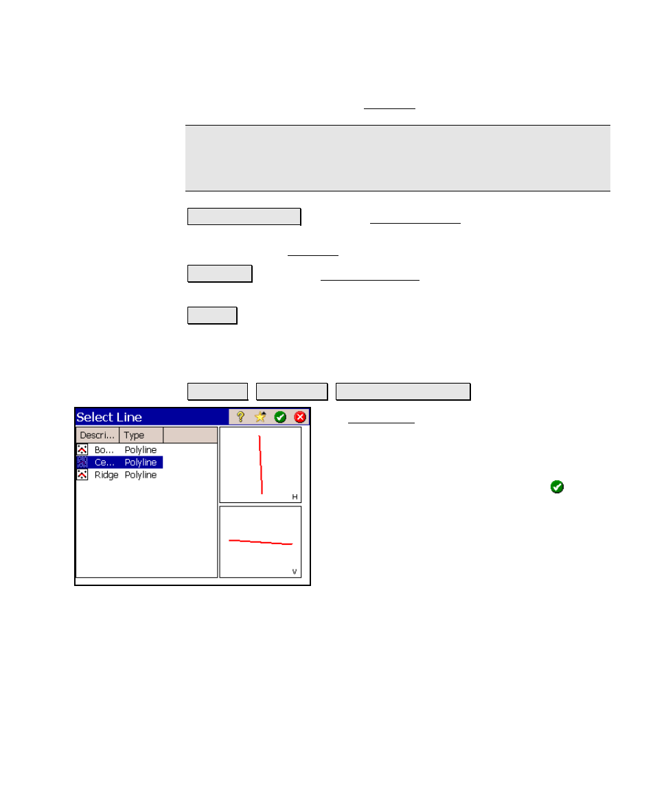Choose a centerline | Spectra Precision Survey Pro v4.6 Ranger Reference Manual User Manual | Page 333 / 480