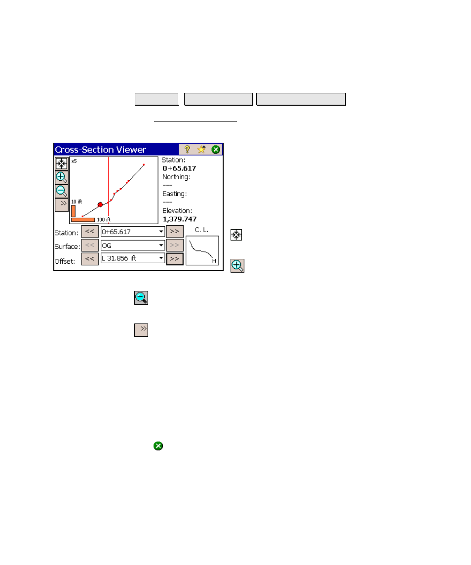 Cross-section view | Spectra Precision Survey Pro v4.6 Ranger Reference Manual User Manual | Page 337 / 480