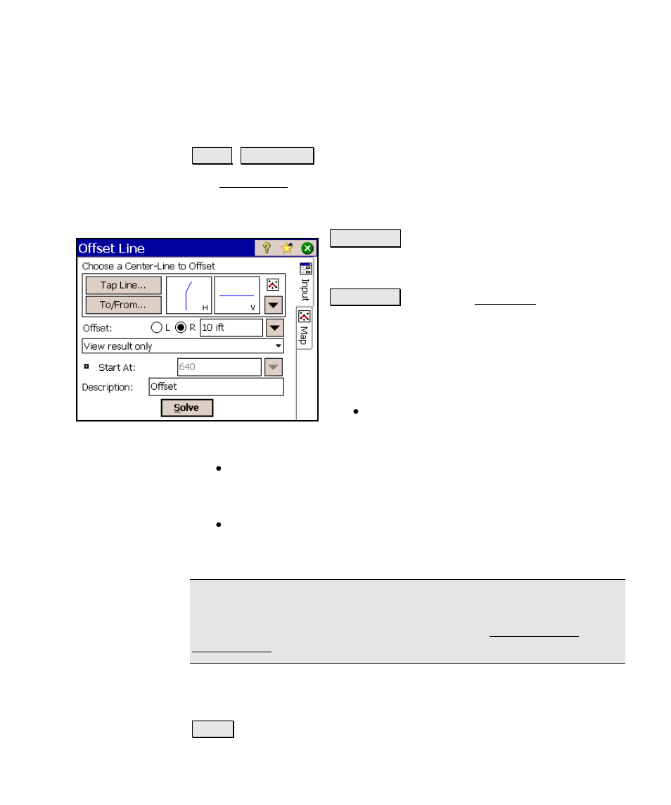 Offset line | Spectra Precision Survey Pro v4.6 Ranger Reference Manual User Manual | Page 373 / 480