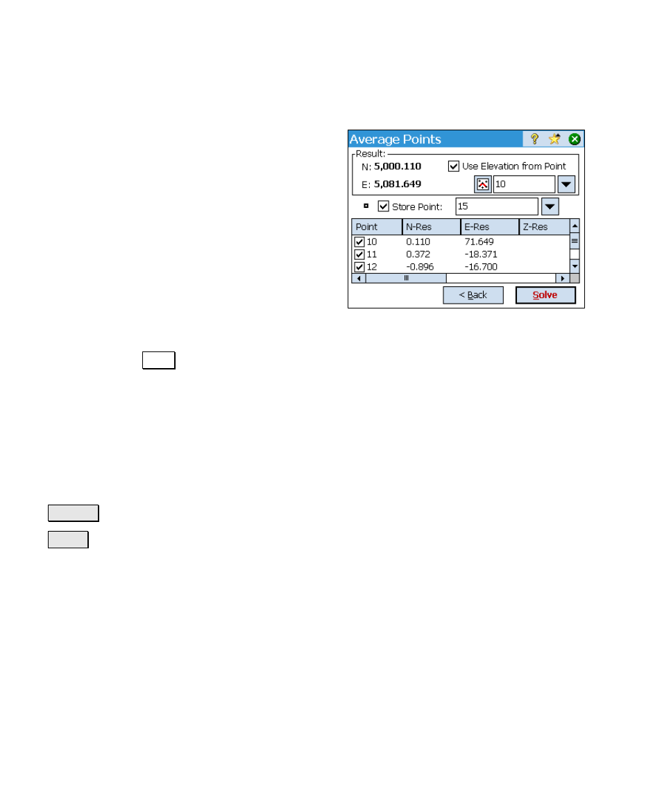 Average points – screen two | Spectra Precision Survey Pro v4.6 Ranger Reference Manual User Manual | Page 388 / 480