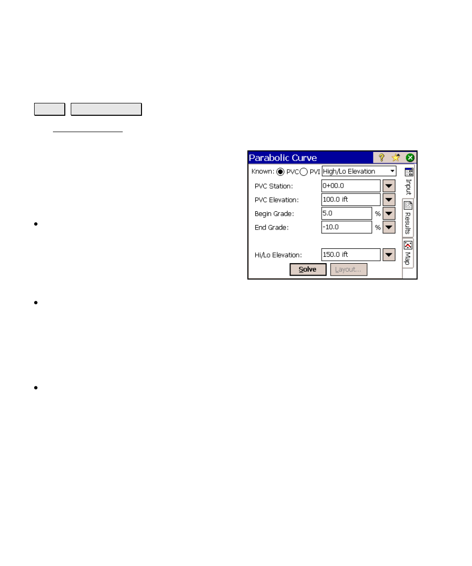 Parabolic curve | Spectra Precision Survey Pro v4.6 Ranger Reference Manual User Manual | Page 404 / 480