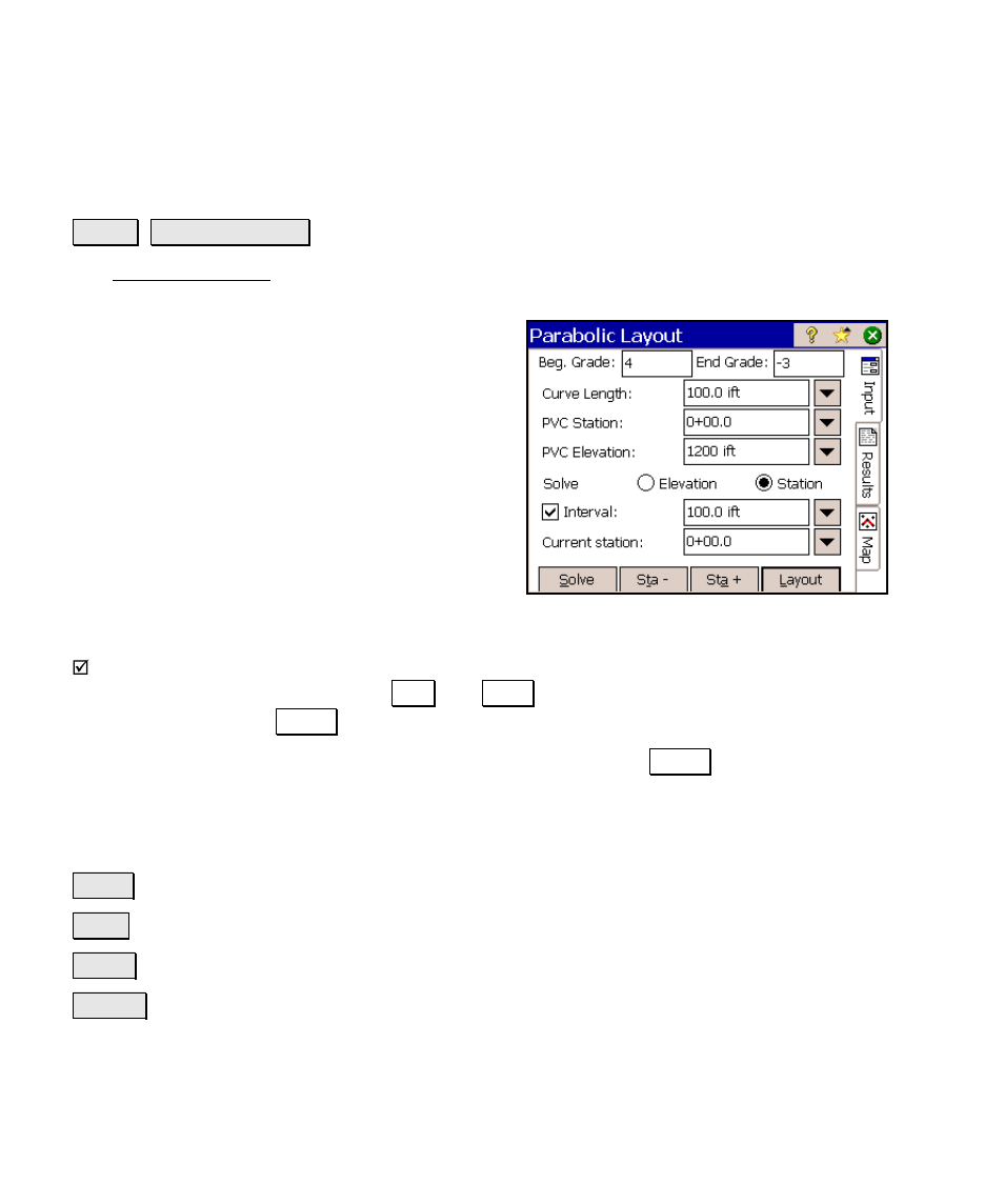 Parabolic layout | Spectra Precision Survey Pro v4.6 Ranger Reference Manual User Manual | Page 406 / 480