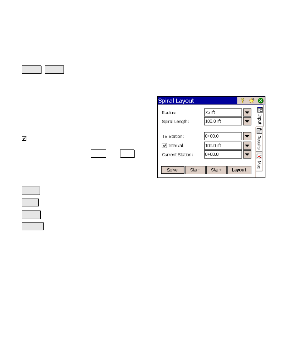 Spiral layout, Results | Spectra Precision Survey Pro v4.6 Ranger Reference Manual User Manual | Page 410 / 480