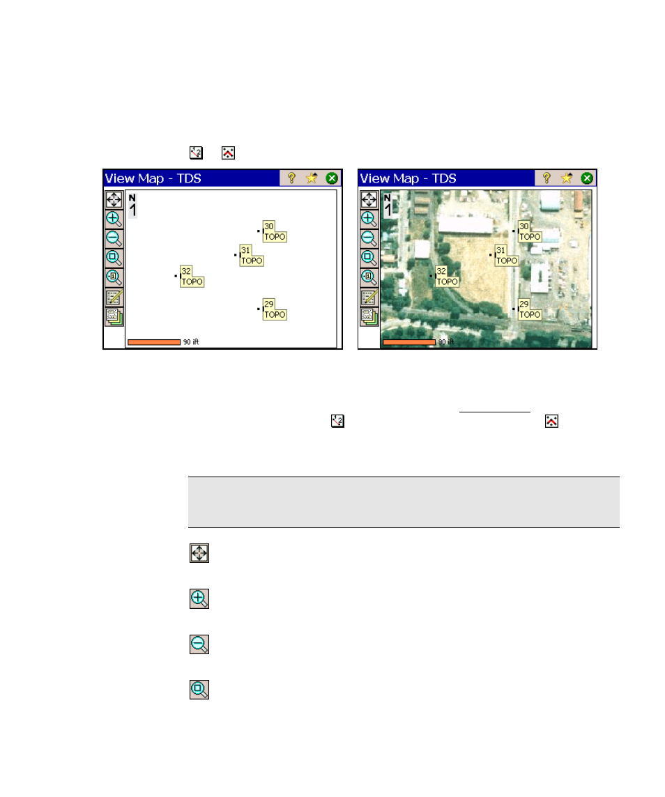 Map view | Spectra Precision Survey Pro v4.6 Ranger Reference Manual User Manual | Page 459 / 480