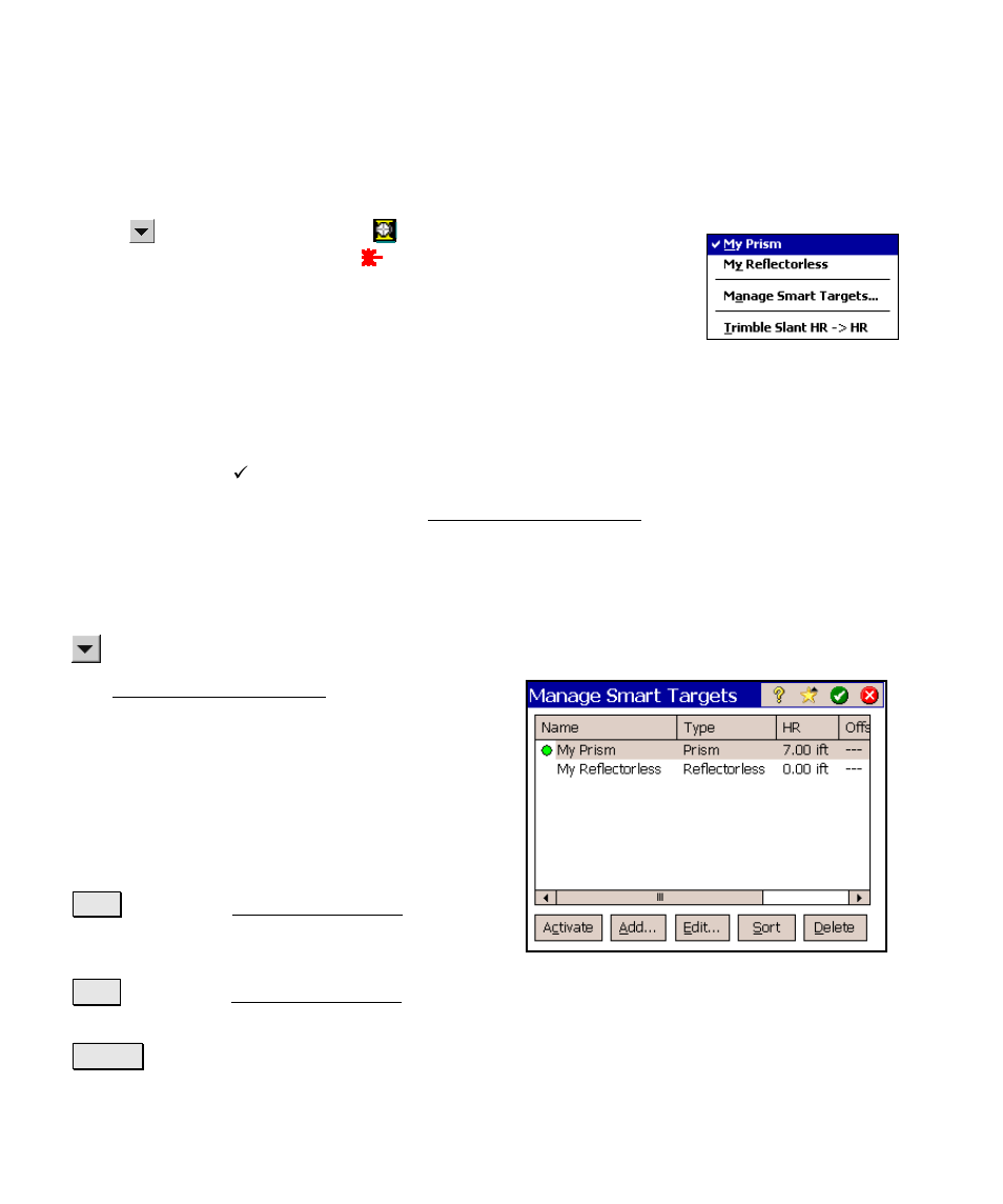 Smart targets, Manage smart targets | Spectra Precision Survey Pro v4.6 Ranger Reference Manual User Manual | Page 464 / 480