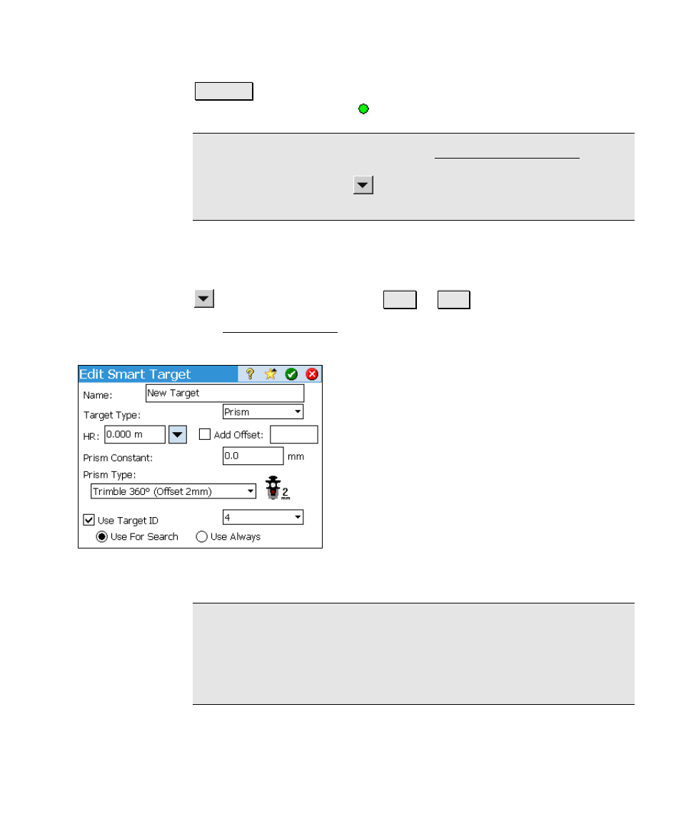 Edit smart target | Spectra Precision Survey Pro v4.6 Ranger Reference Manual User Manual | Page 465 / 480
