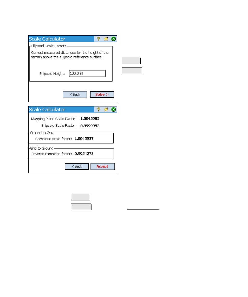 Screen two, Screen three | Spectra Precision Survey Pro v4.6 Ranger Reference Manual User Manual | Page 57 / 480