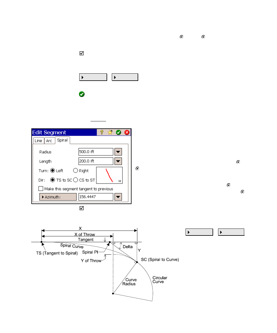 Edit segment – spiral card | Spectra Precision Survey Pro v4.6 Ranger Reference Manual User Manual | Page 83 / 480