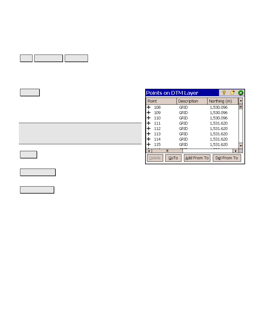 Points on dtm layer | Spectra Precision Survey Pro v4.6 Ranger Reference Manual User Manual | Page 96 / 480
