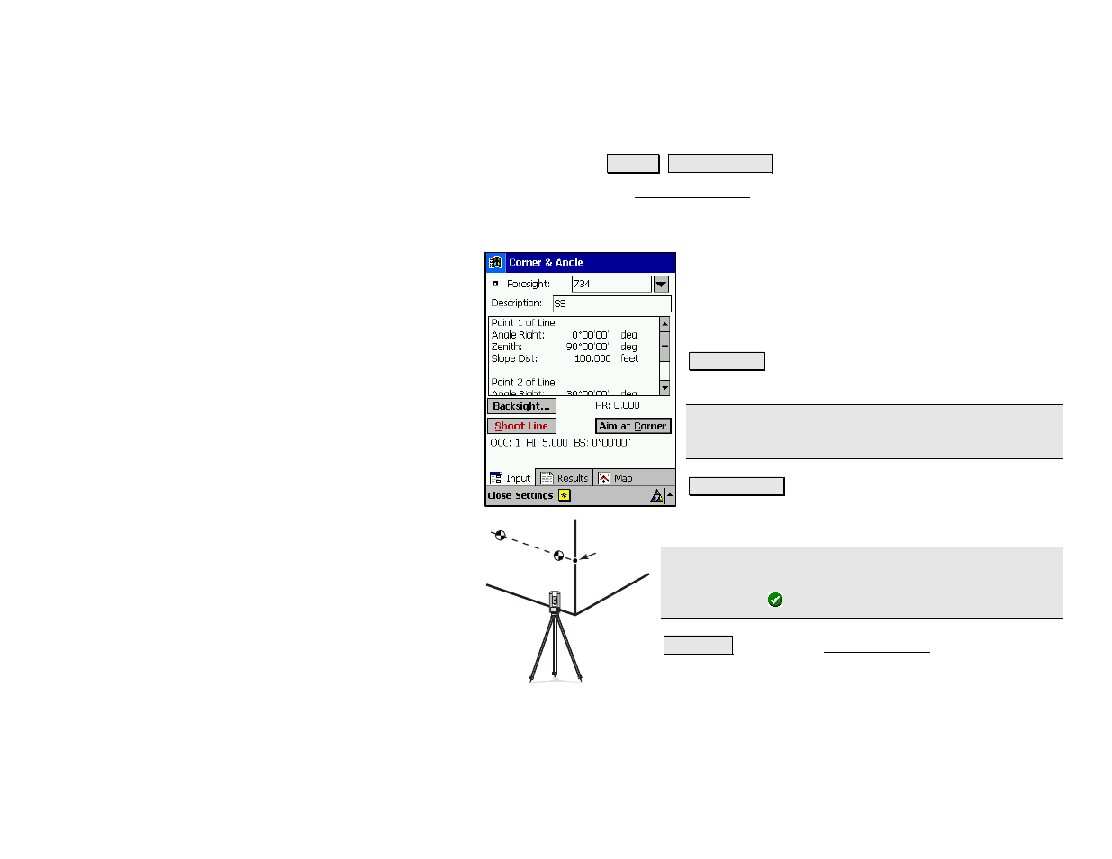 Corner & angle | Spectra Precision Survey Pro v4.5 Recon and Nomad Reference Manual User Manual | Page 143 / 469