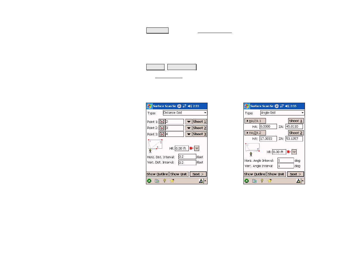 Surface scan | Spectra Precision Survey Pro v4.5 Recon and Nomad Reference Manual User Manual | Page 146 / 469