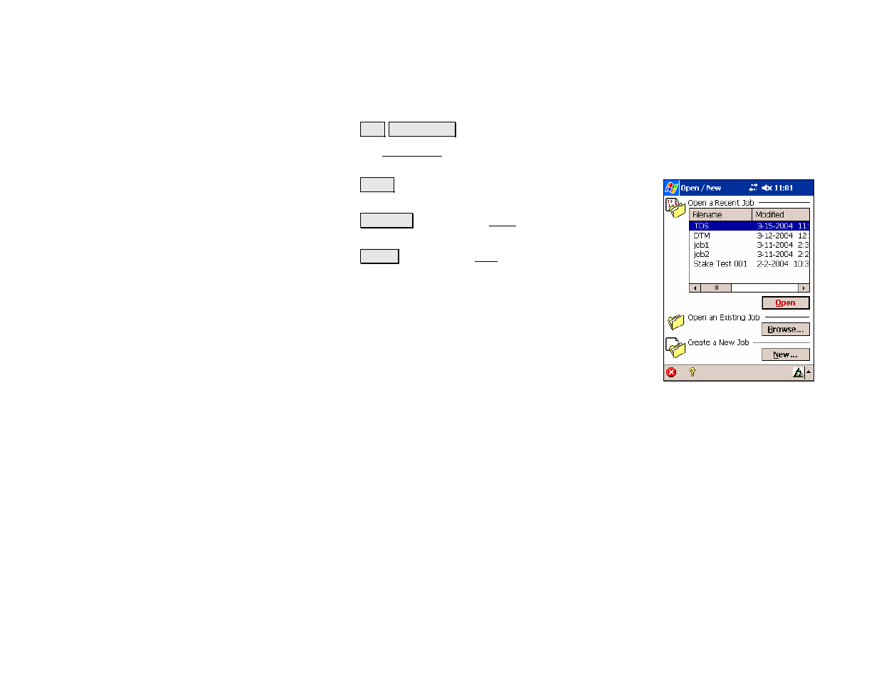 Open / new | Spectra Precision Survey Pro v4.5 Recon and Nomad Reference Manual User Manual | Page 16 / 469