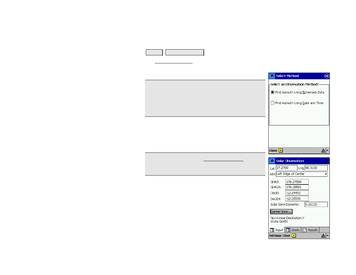 Solar observation, Warning | Spectra Precision Survey Pro v4.5 Recon and Nomad Reference Manual User Manual | Page 160 / 469