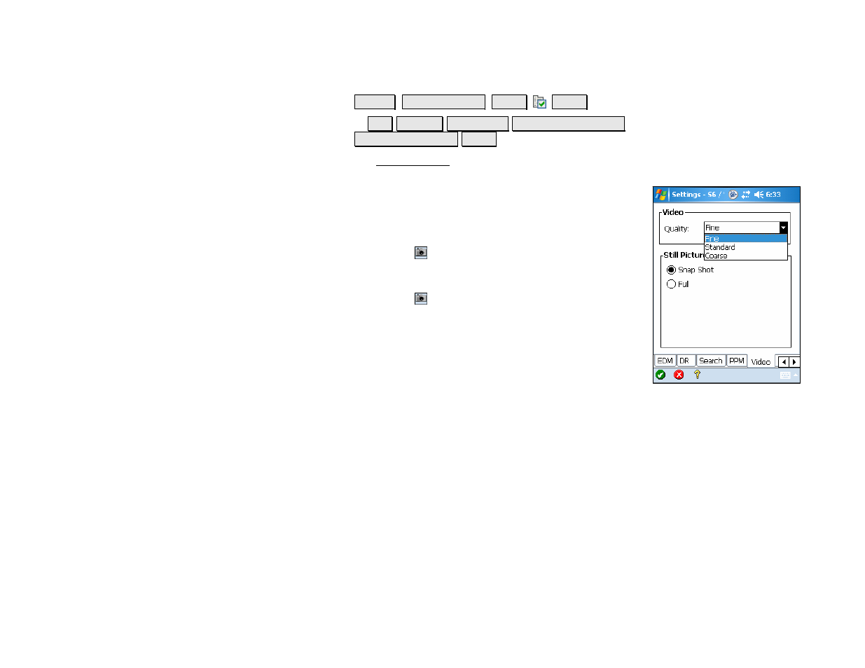 Video settings | Spectra Precision Survey Pro v4.5 Recon and Nomad Reference Manual User Manual | Page 170 / 469