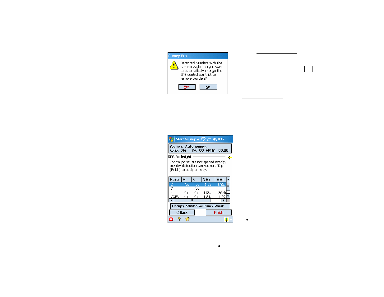 Solve localization, Solve localization – residuals | Spectra Precision Survey Pro v4.5 Recon and Nomad Reference Manual User Manual | Page 255 / 469