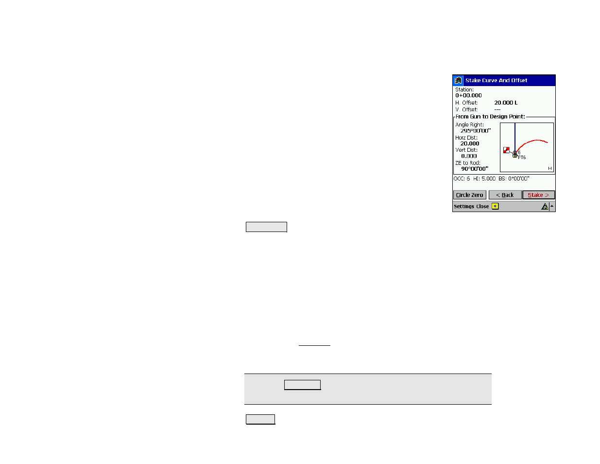 Curve and offset – screen three | Spectra Precision Survey Pro v4.5 Recon and Nomad Reference Manual User Manual | Page 312 / 469