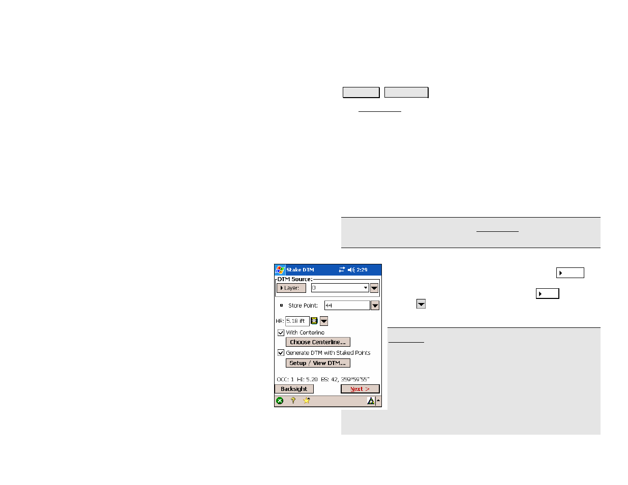 Stake dtm | Spectra Precision Survey Pro v4.5 Recon and Nomad Reference Manual User Manual | Page 323 / 469