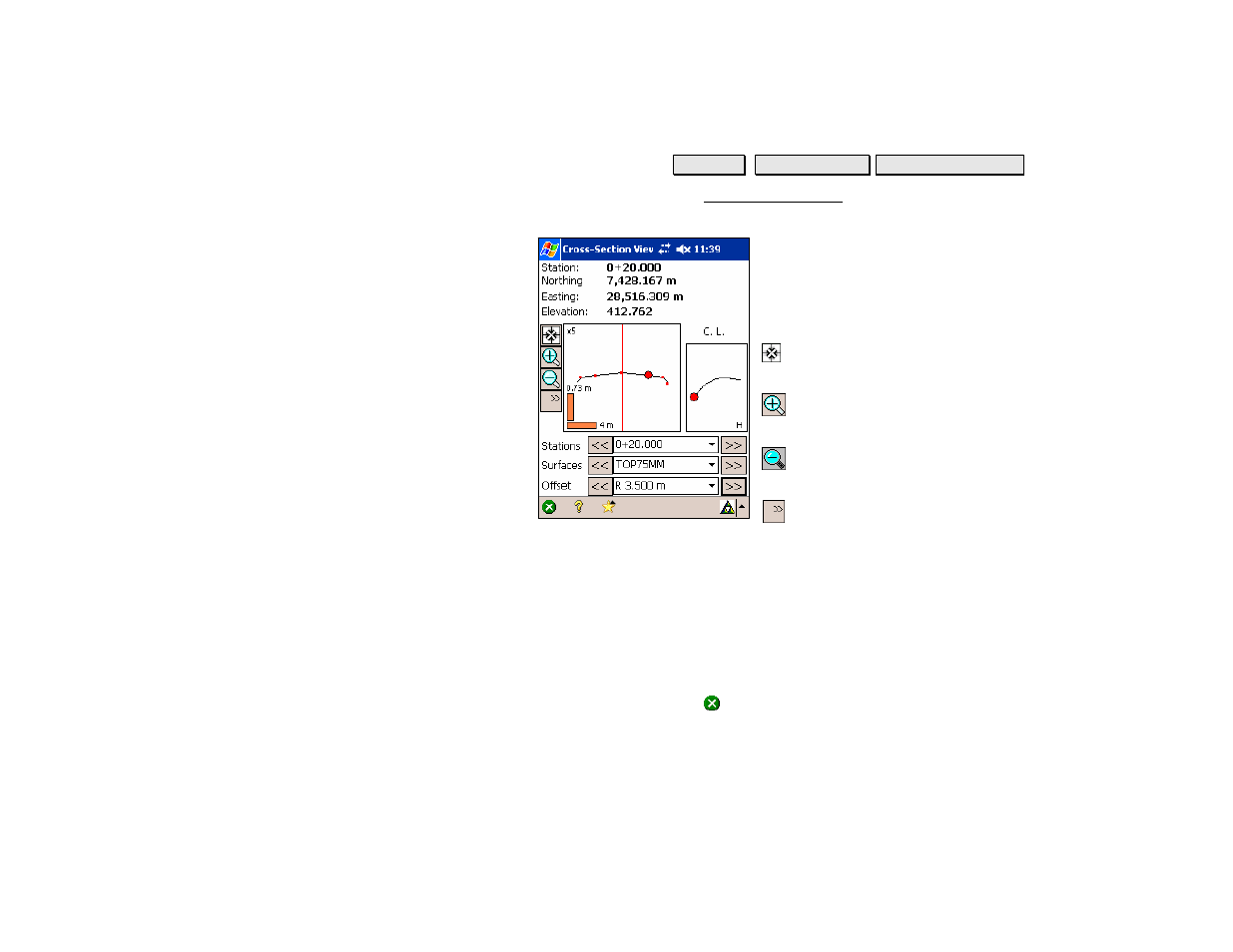 Cross-section view | Spectra Precision Survey Pro v4.5 Recon and Nomad Reference Manual User Manual | Page 329 / 469