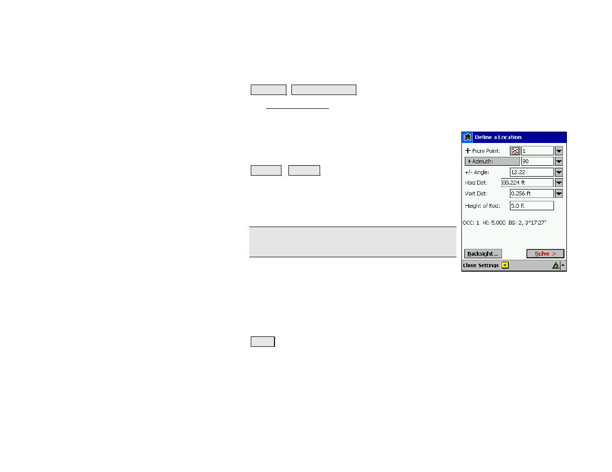 Define a location | Spectra Precision Survey Pro v4.5 Recon and Nomad Reference Manual User Manual | Page 332 / 469