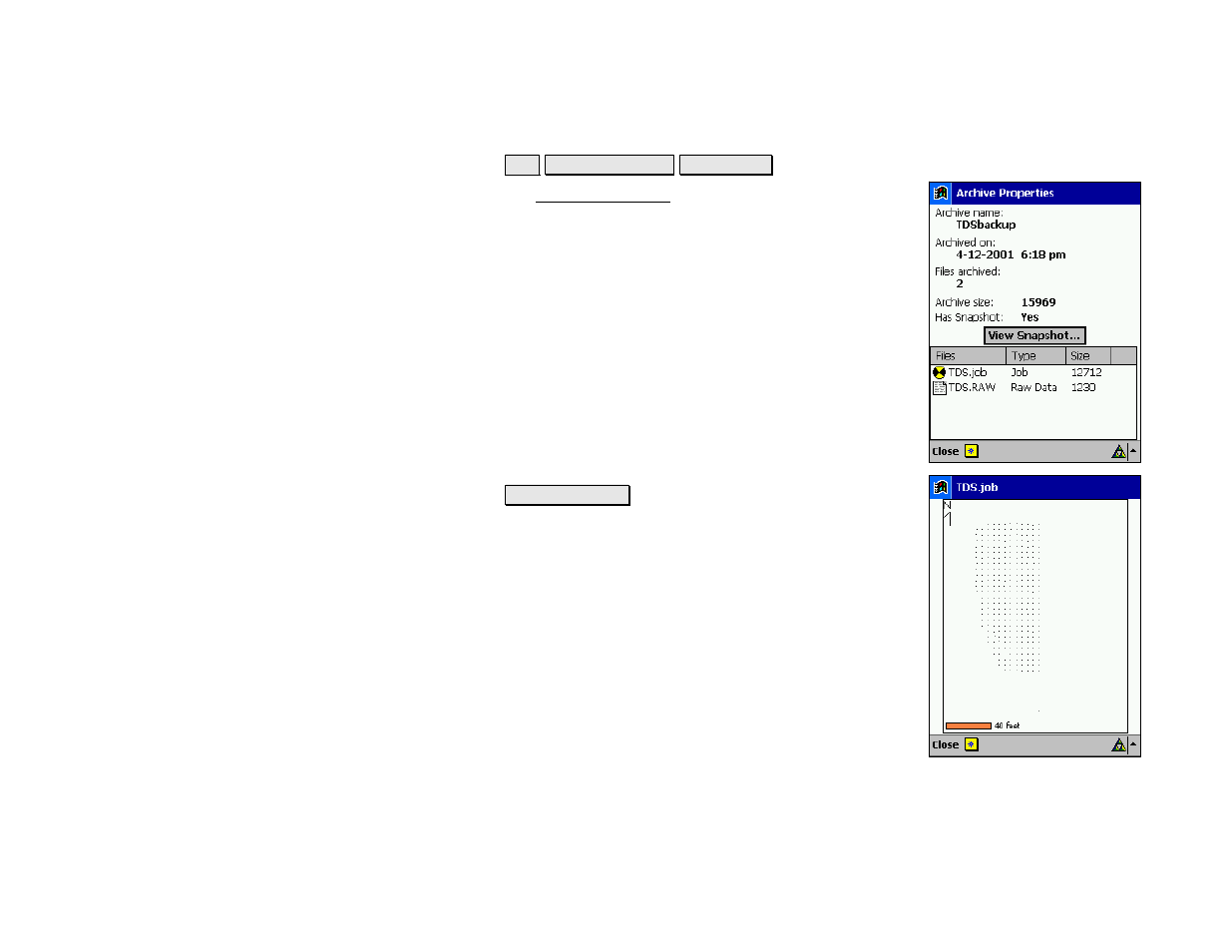 Backup / restore - archive properties | Spectra Precision Survey Pro v4.5 Recon and Nomad Reference Manual User Manual | Page 36 / 469