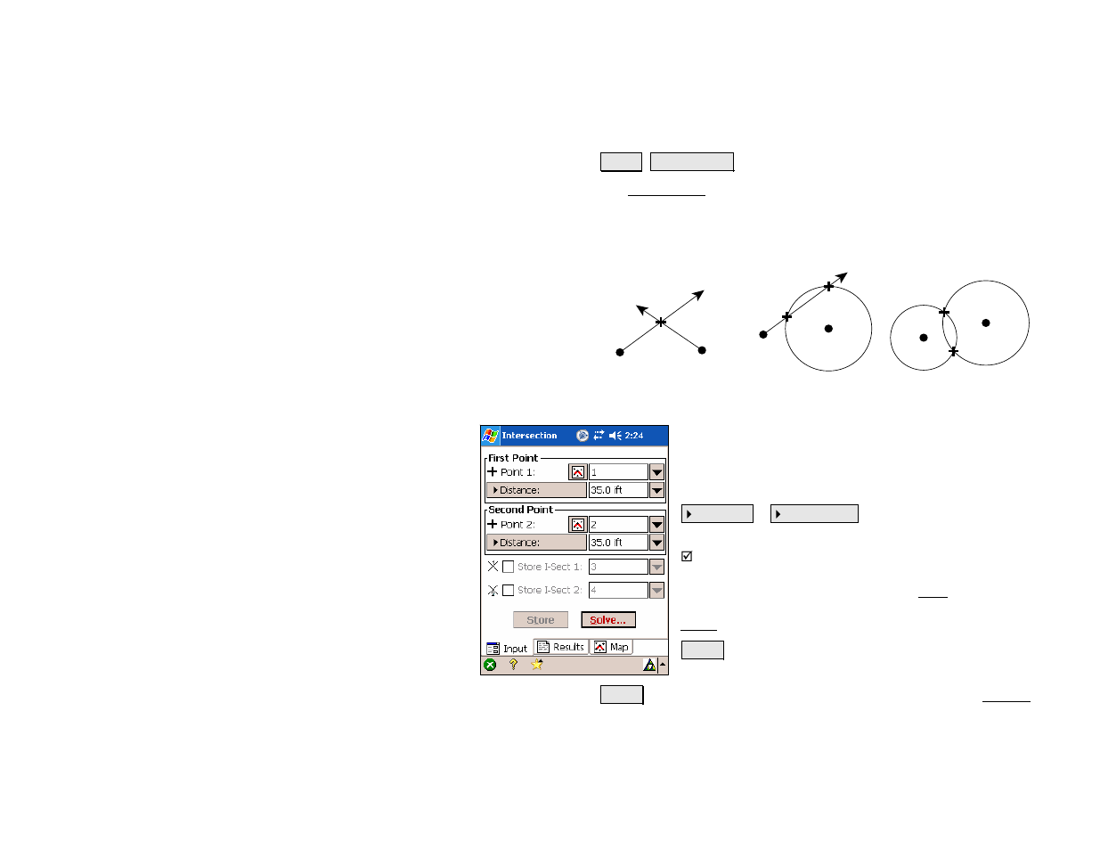 Intersection | Spectra Precision Survey Pro v4.5 Recon and Nomad Reference Manual User Manual | Page 361 / 469