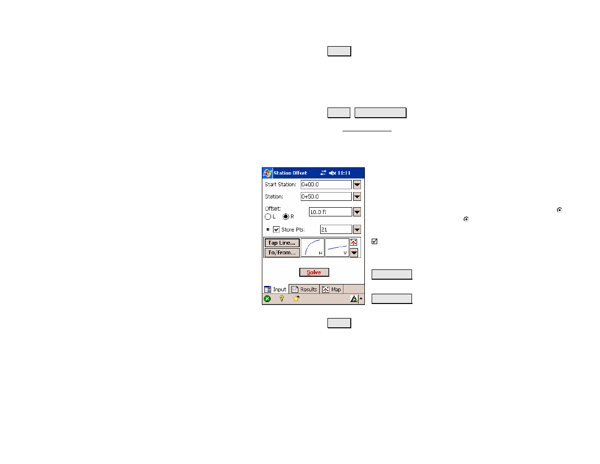 Station offset | Spectra Precision Survey Pro v4.5 Recon and Nomad Reference Manual User Manual | Page 365 / 469