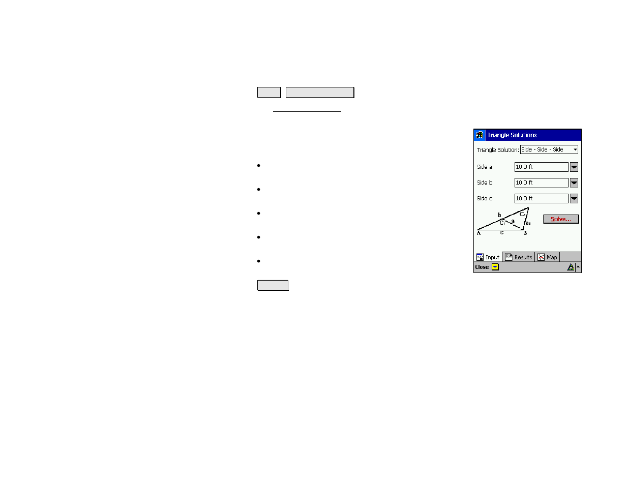 Triangle solutions, Results | Spectra Precision Survey Pro v4.5 Recon and Nomad Reference Manual User Manual | Page 368 / 469