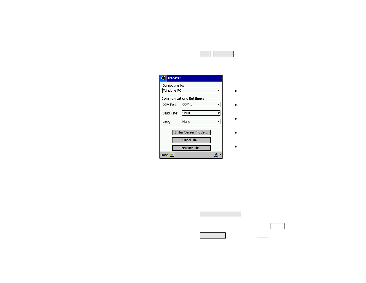 Transfer | Spectra Precision Survey Pro v4.5 Recon and Nomad Reference Manual User Manual | Page 39 / 469