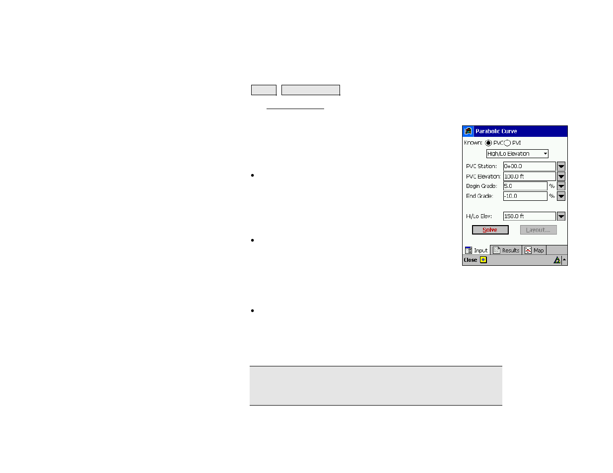 Parabolic curve | Spectra Precision Survey Pro v4.5 Recon and Nomad Reference Manual User Manual | Page 392 / 469