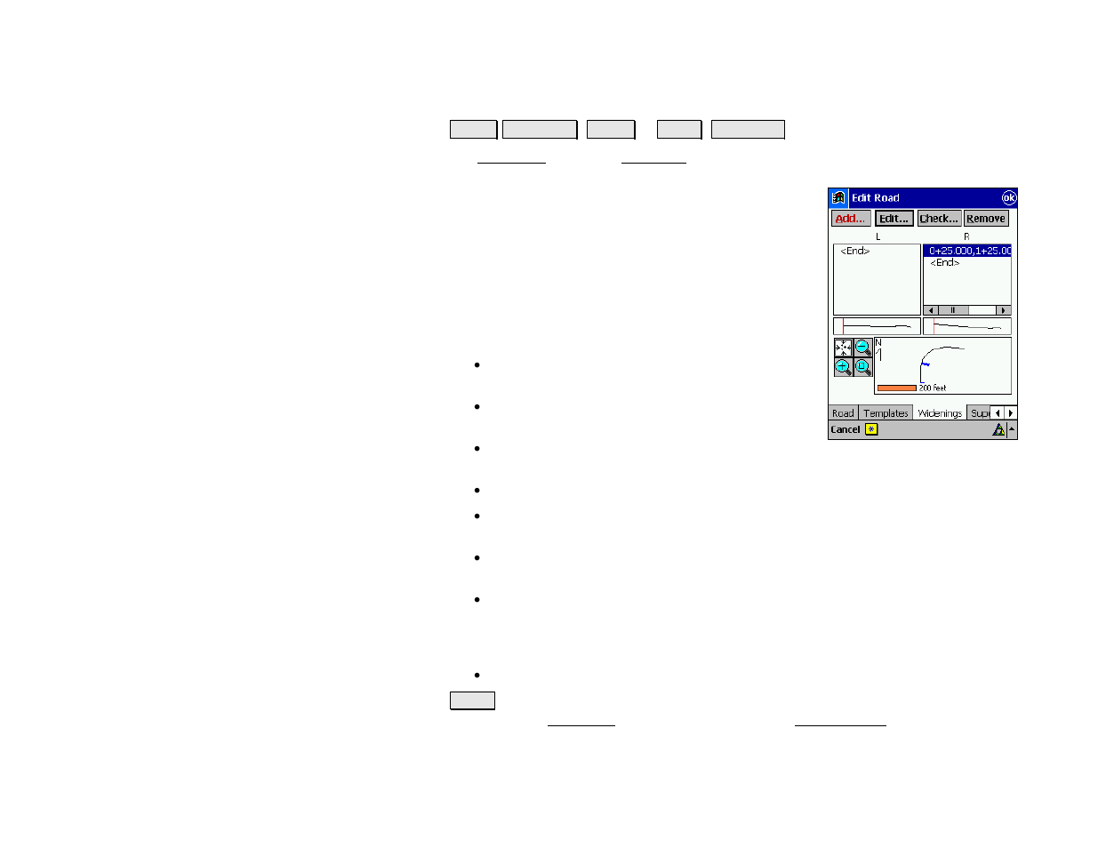 The widenings card | Spectra Precision Survey Pro v4.5 Recon and Nomad Reference Manual User Manual | Page 412 / 469