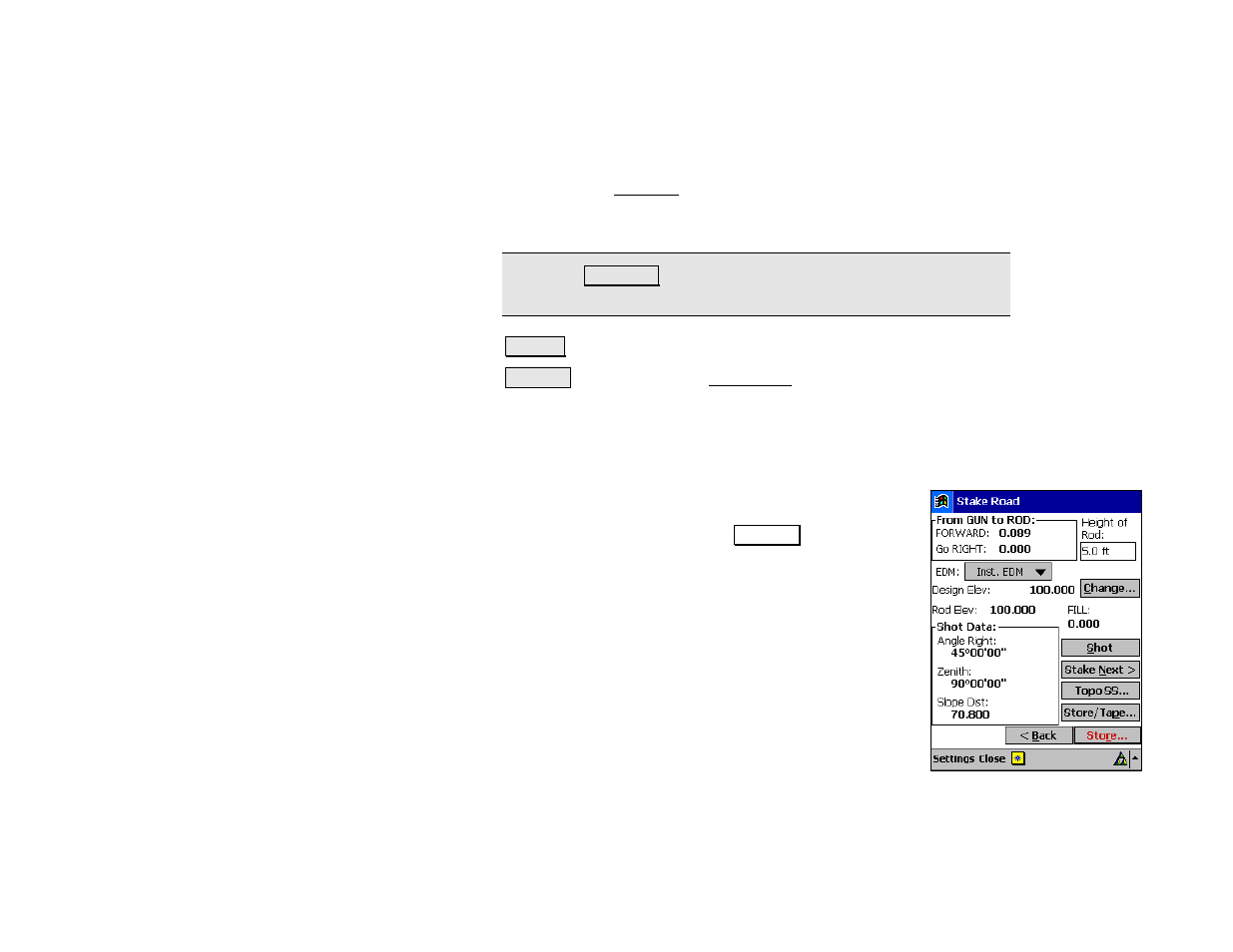 Stake road – screen four | Spectra Precision Survey Pro v4.5 Recon and Nomad Reference Manual User Manual | Page 420 / 469