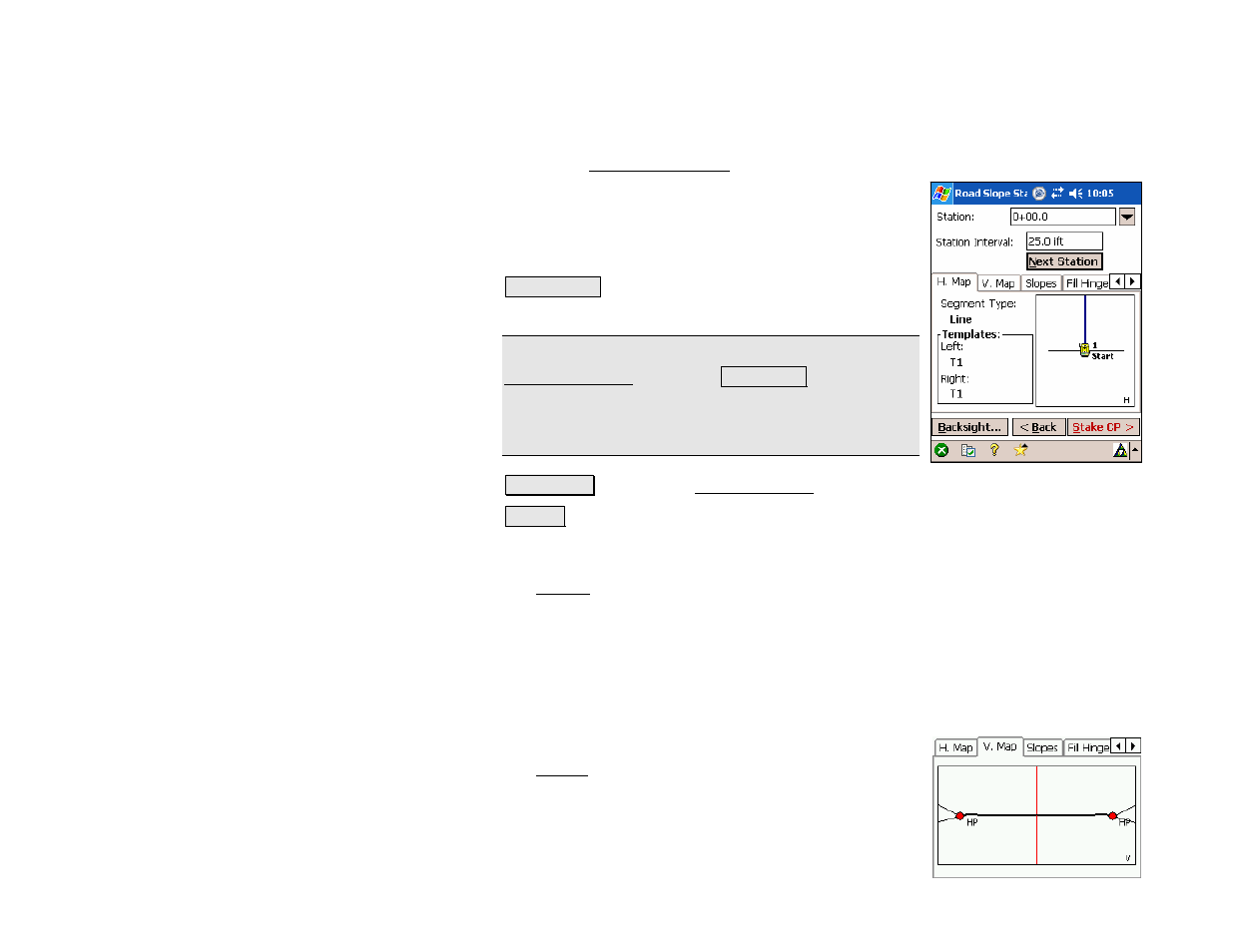 Road slope staking – screen two | Spectra Precision Survey Pro v4.5 Recon and Nomad Reference Manual User Manual | Page 424 / 469