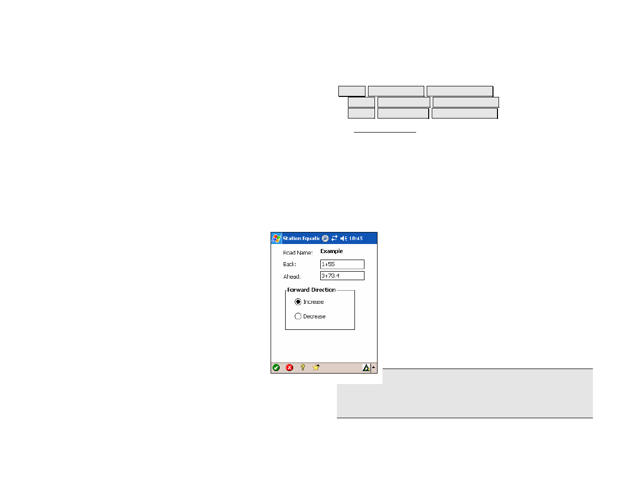 Station equation | Spectra Precision Survey Pro v4.5 Recon and Nomad Reference Manual User Manual | Page 429 / 469