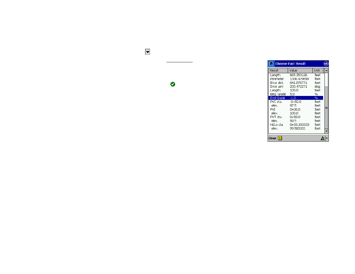 Past results | Spectra Precision Survey Pro v4.5 Recon and Nomad Reference Manual User Manual | Page 442 / 469