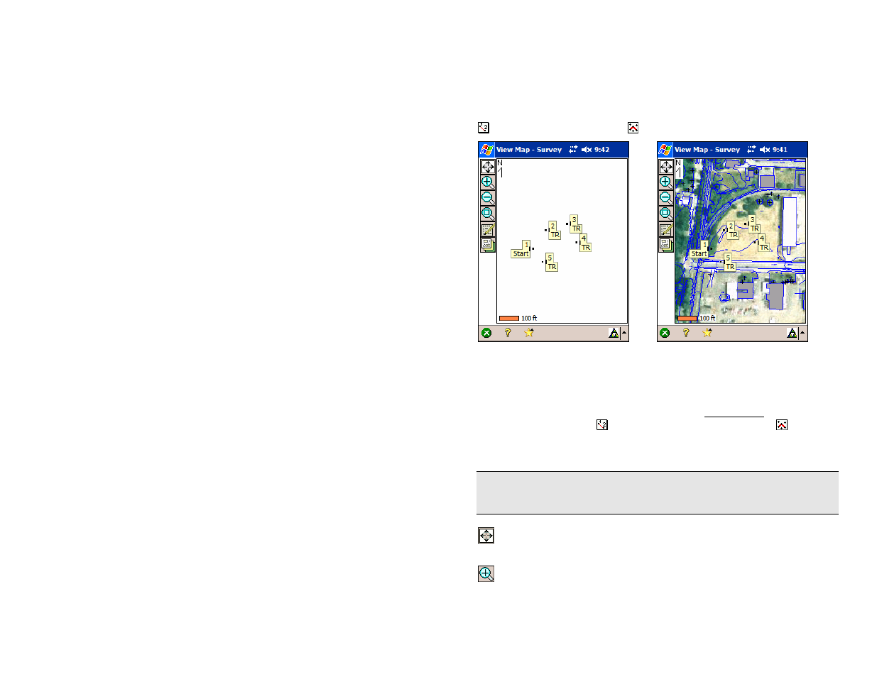 Map view | Spectra Precision Survey Pro v4.5 Recon and Nomad Reference Manual User Manual | Page 447 / 469