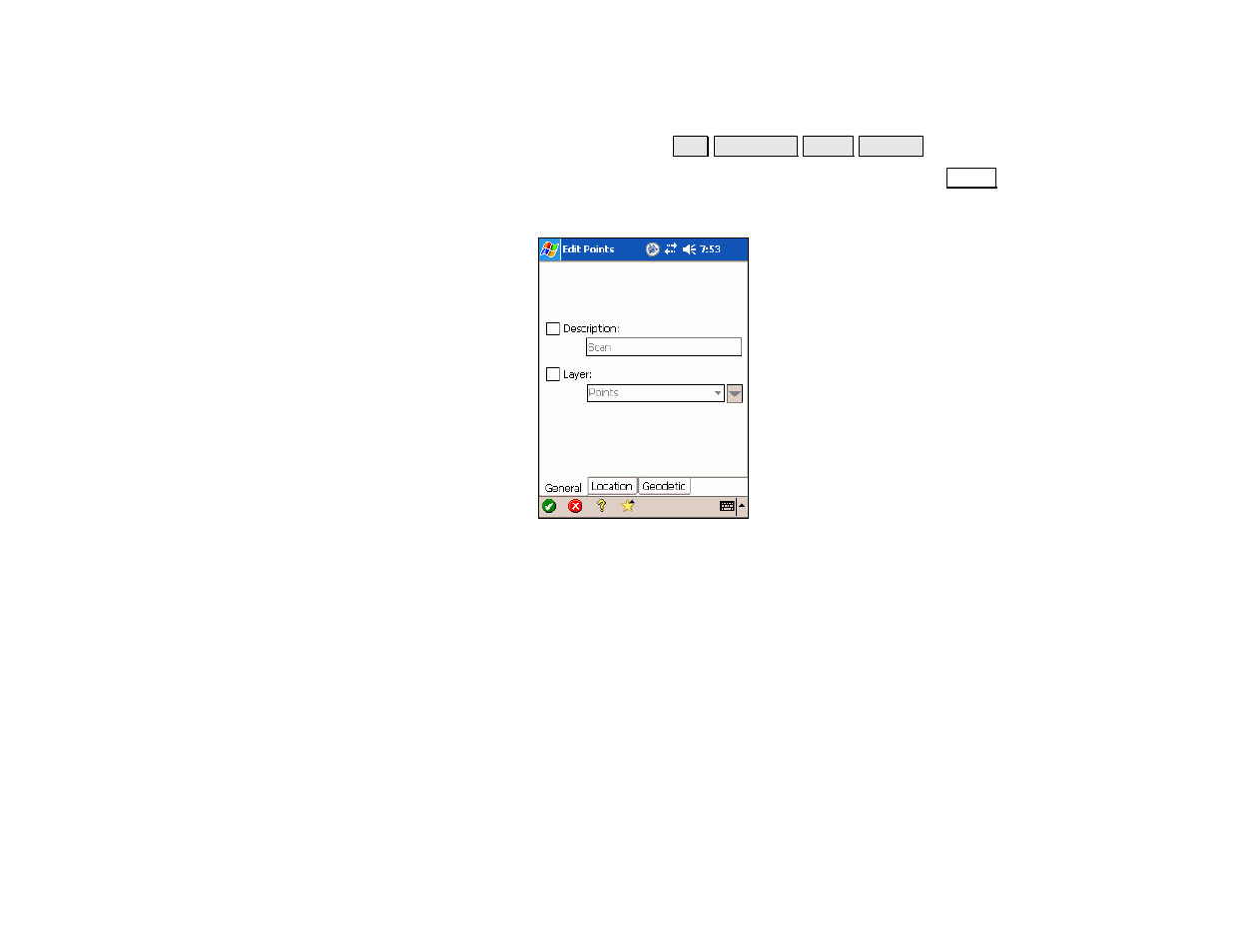 Edit multiple points – general | Spectra Precision Survey Pro v4.5 Recon and Nomad Reference Manual User Manual | Page 65 / 469