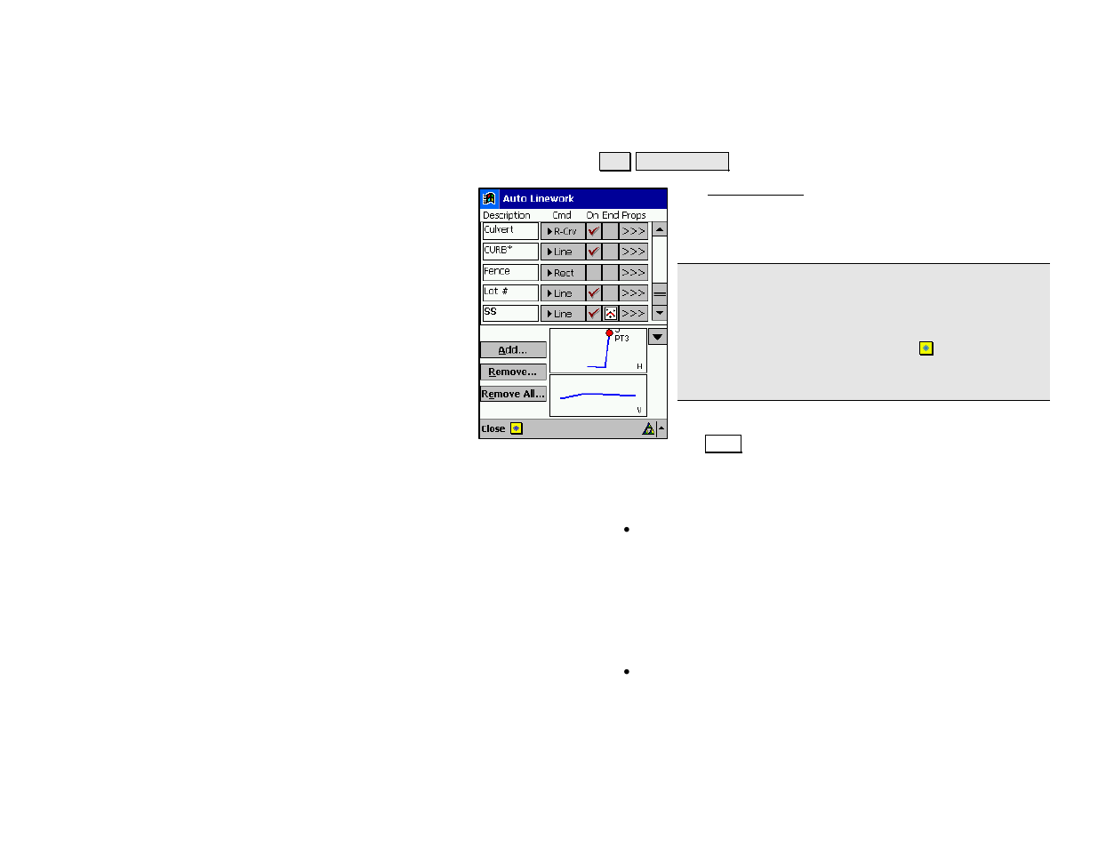 Auto linework | Spectra Precision Survey Pro v4.5 Recon and Nomad Reference Manual User Manual | Page 81 / 469