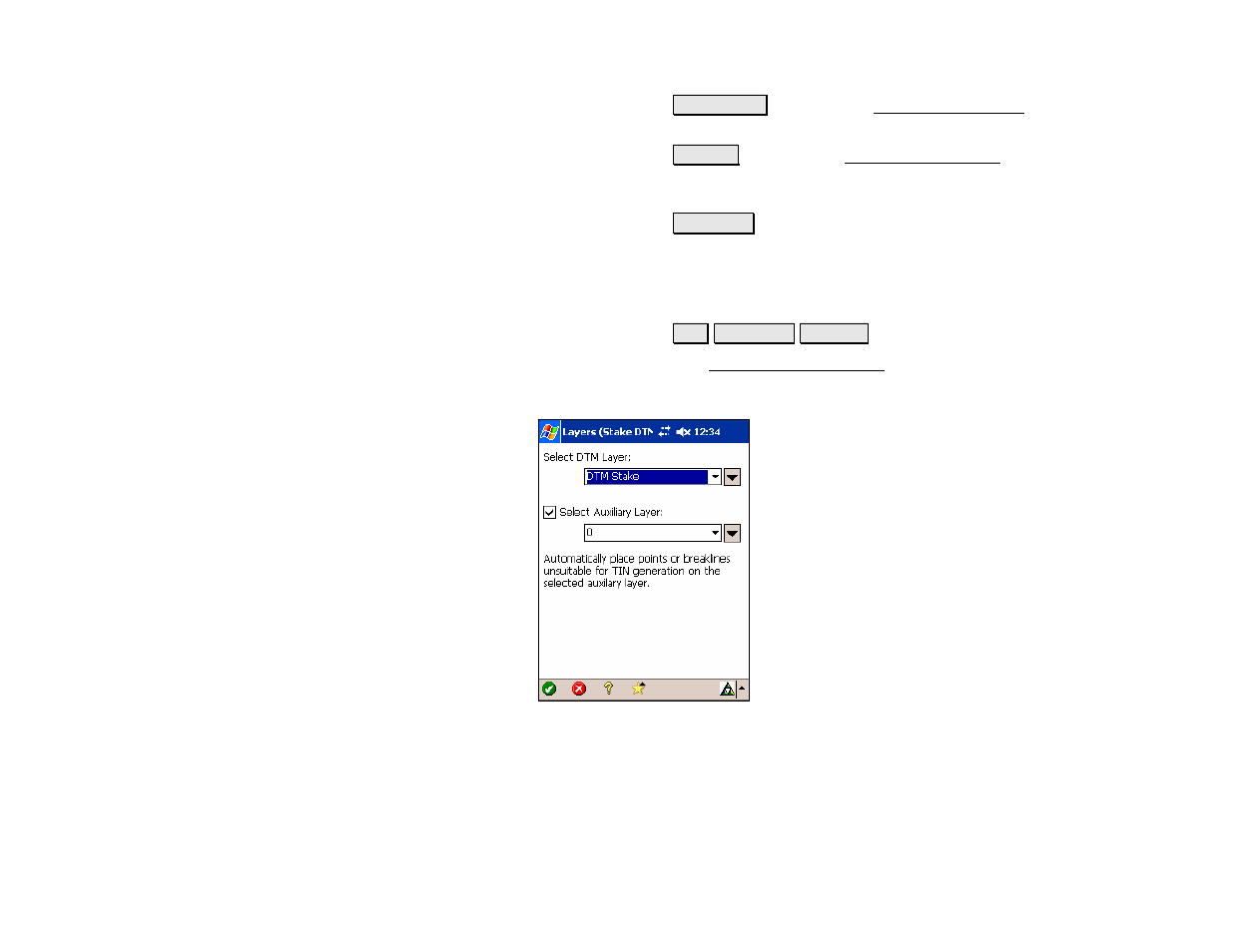 Layers for staking dtm | Spectra Precision Survey Pro v4.5 Recon and Nomad Reference Manual User Manual | Page 87 / 469