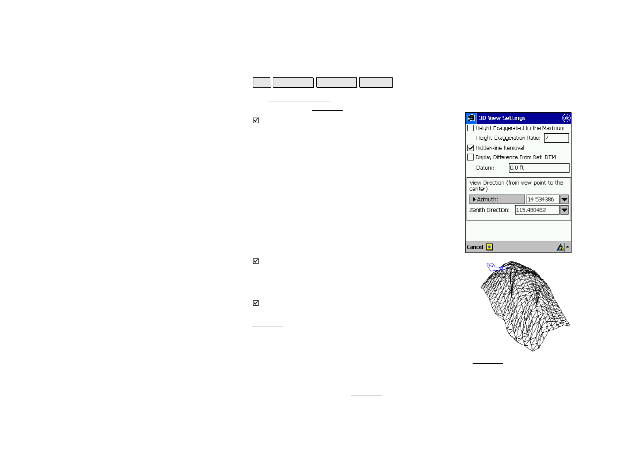 3d view settings | Spectra Precision Survey Pro v4.5 Recon and Nomad Reference Manual User Manual | Page 92 / 469