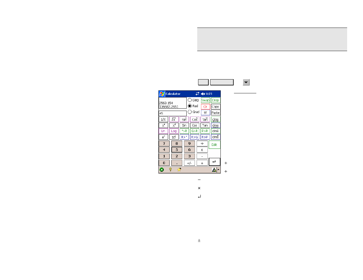 Calculator | Spectra Precision Survey Pro v4.5 Recon and Nomad Reference Manual User Manual | Page 95 / 469