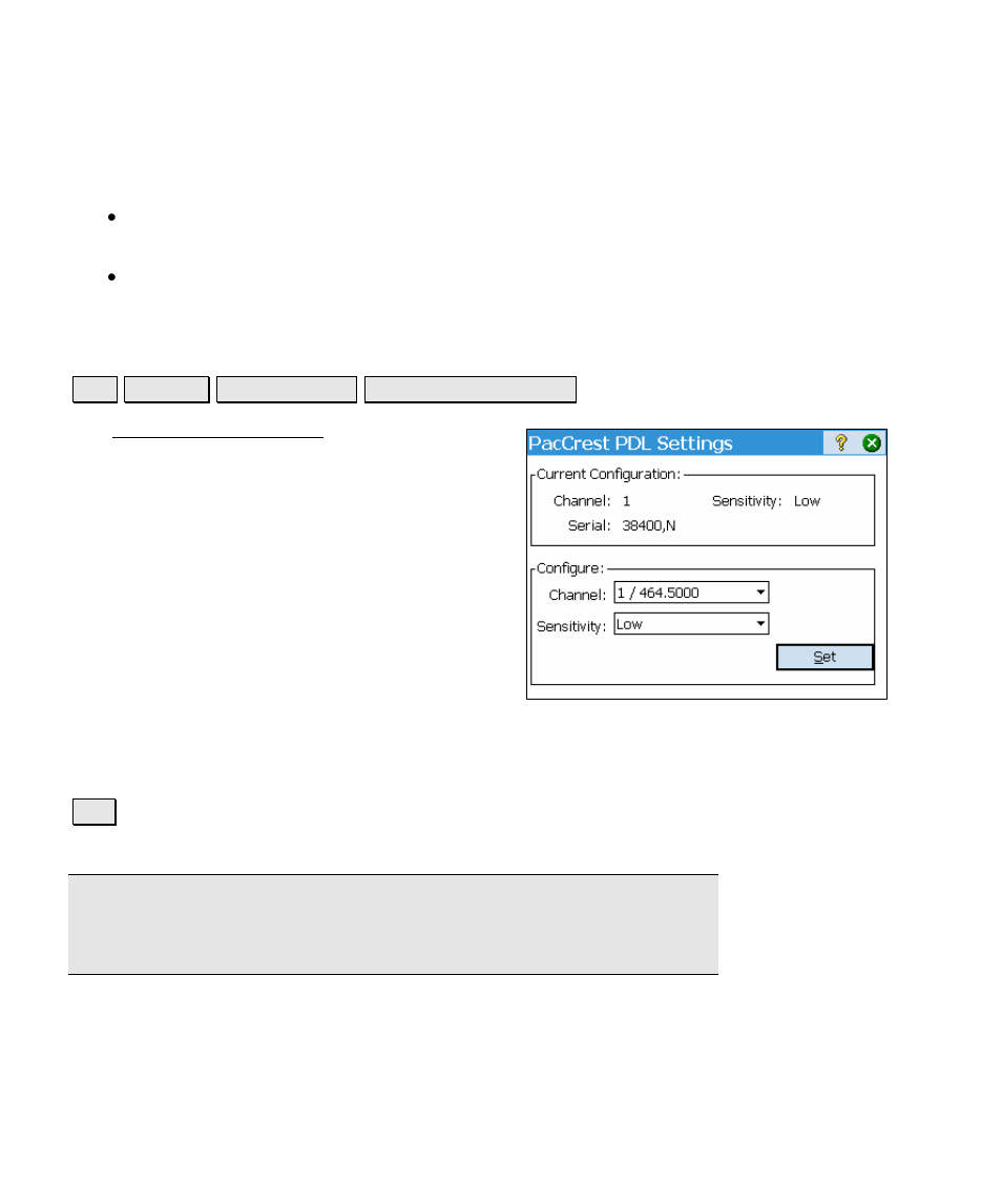 Change radio settings screen | Spectra Precision Survey Pro v4.5 Ranger Reference Manual User Manual | Page 122 / 475