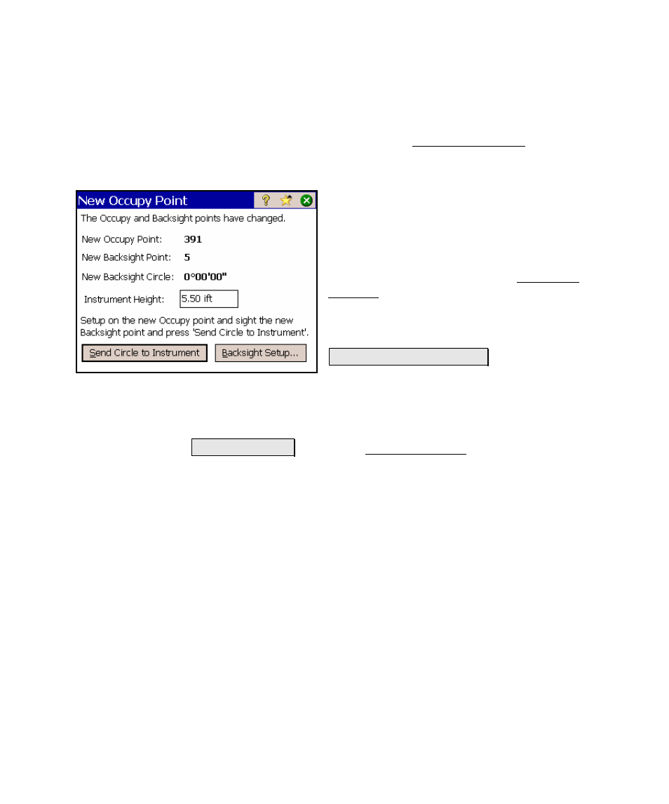 New occupy point | Spectra Precision Survey Pro v4.5 Ranger Reference Manual User Manual | Page 135 / 475